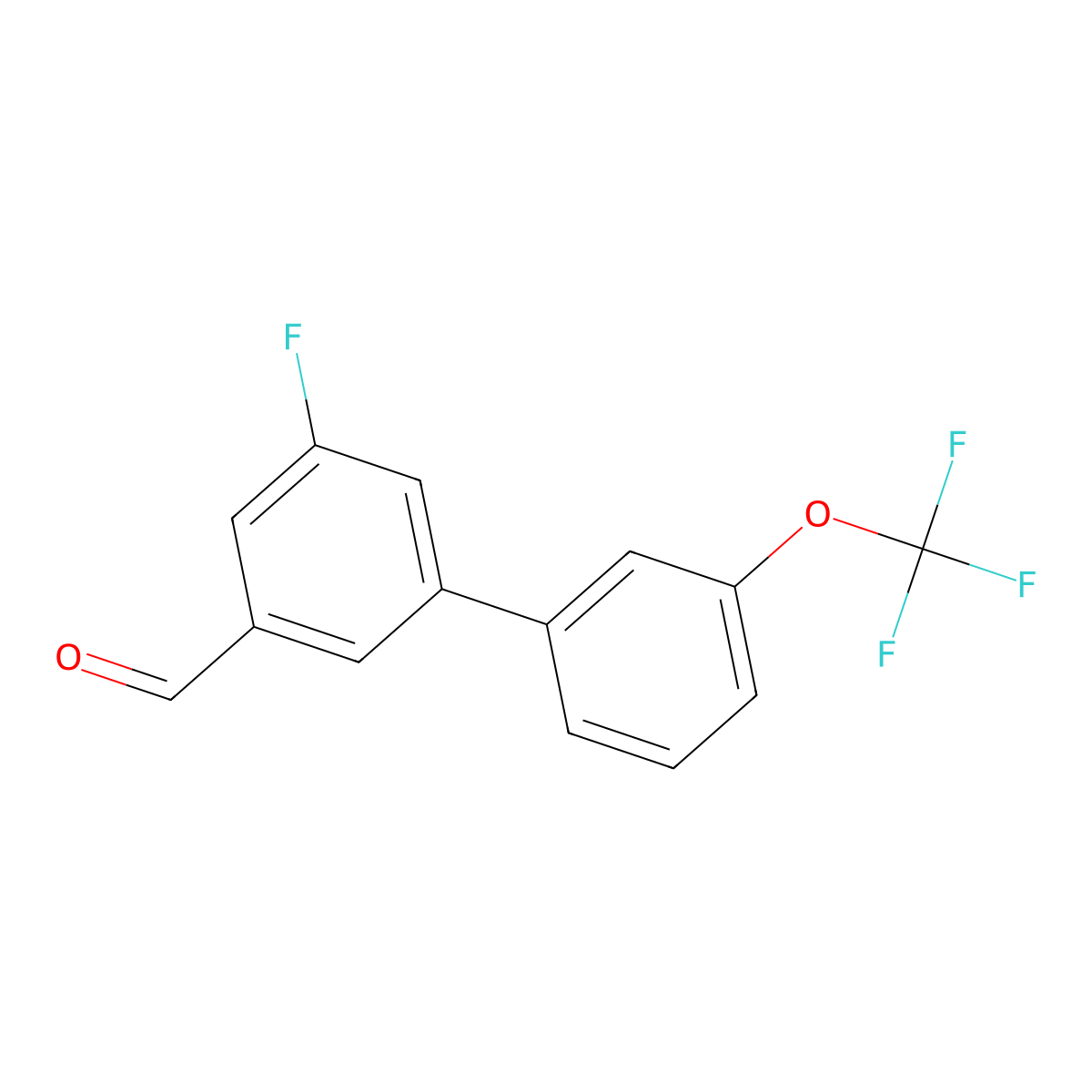 5-Fluoro-3'-(trifluoromethoxy)biphenyl-3-carboxaldehyde molecular structure, CAS 1261591-74-5