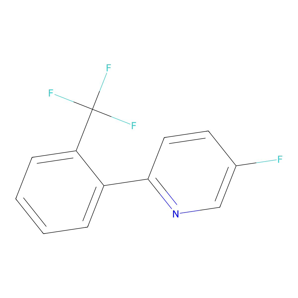 5-Fluoro-2-[2-(trifluoromethyl)phenyl]pyridine molecular structure, CAS 1261592-38-4