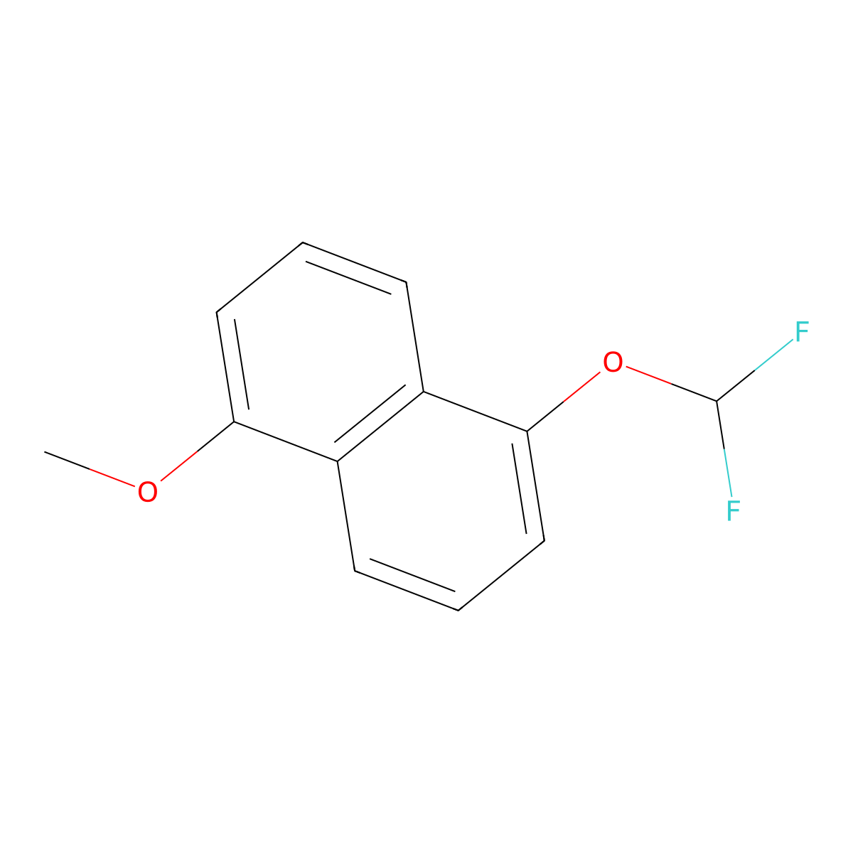 1-(Difluoromethoxy)-5-methoxynaphthalene molecular structure, CAS 1261592-60-2