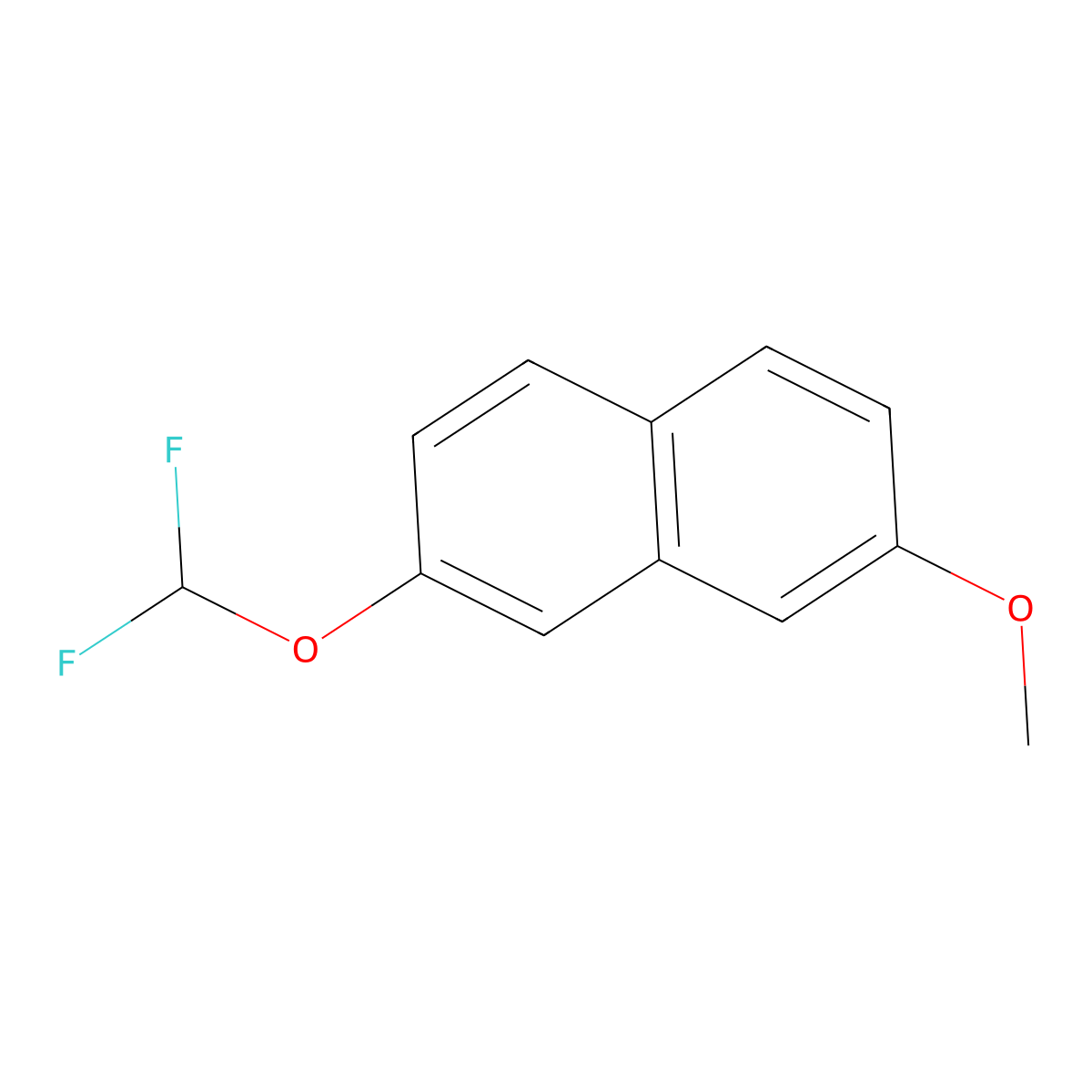 2-(Difluoromethoxy)-7-methoxynaphthalene molecular structure, CAS 1261592-62-4