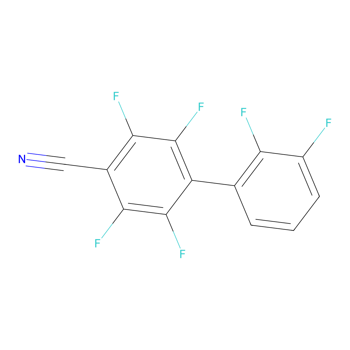 4-(2,3-Difluorophenyl)-2,3,5,6-tetrafluorobenzonitrile molecular structure, CAS 1261593-19-4