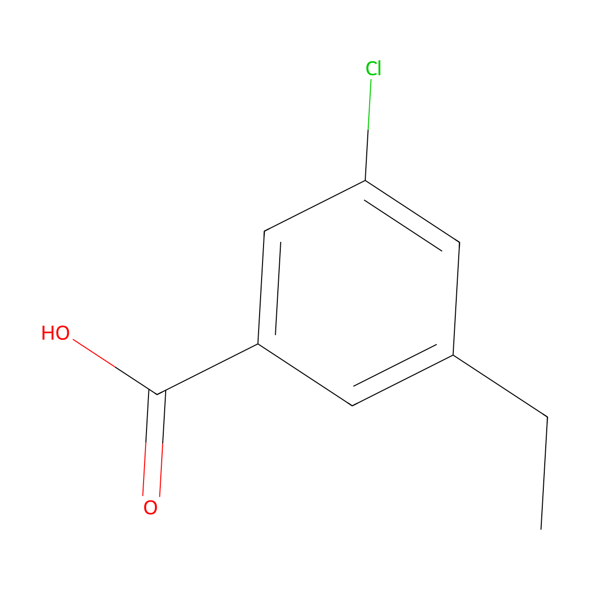 3-Chloro-5-ethylbenzoic acid molecular structure, CAS 1261594-73-3