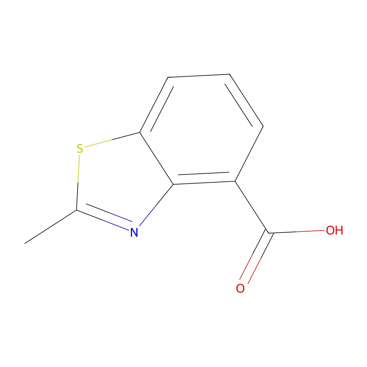 2-Methylbenzothiazole-4-carboxylic acid molecular structure, CAS 1261595-76-9