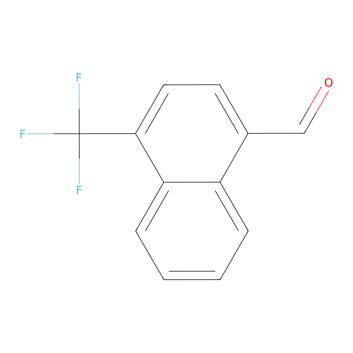1-(Trifluoromethyl)naphthalene-4-carboxaldehyde molecular structure, CAS 1261596-97-7