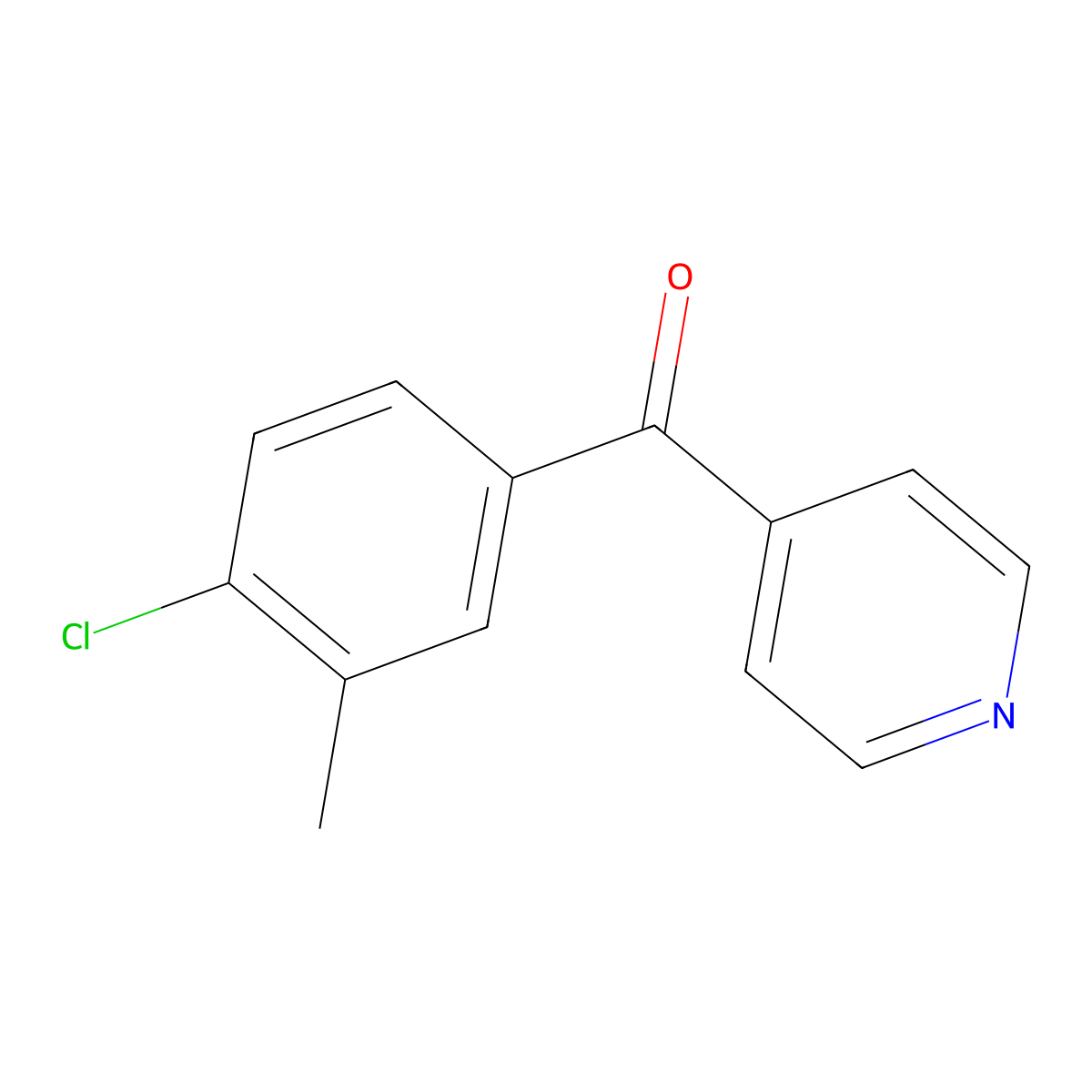 (4-Chloro-3-methylphenyl)-4-pyridinylmethanone molecular structure, CAS 1261597-14-1