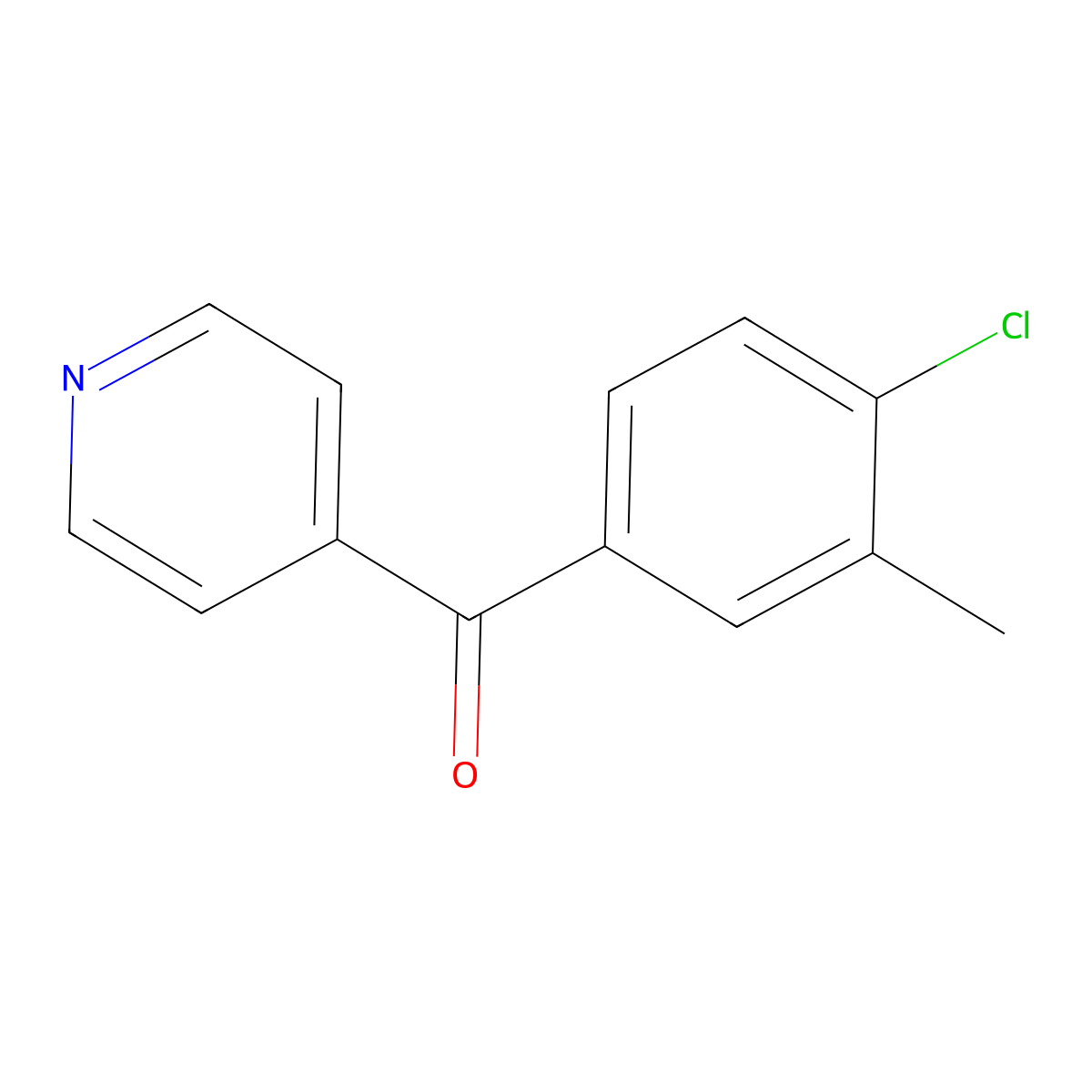 (4-Chloro-3-methylphenyl)-4-pyridinylmethanone molecular structure, CAS 1261597-14-1