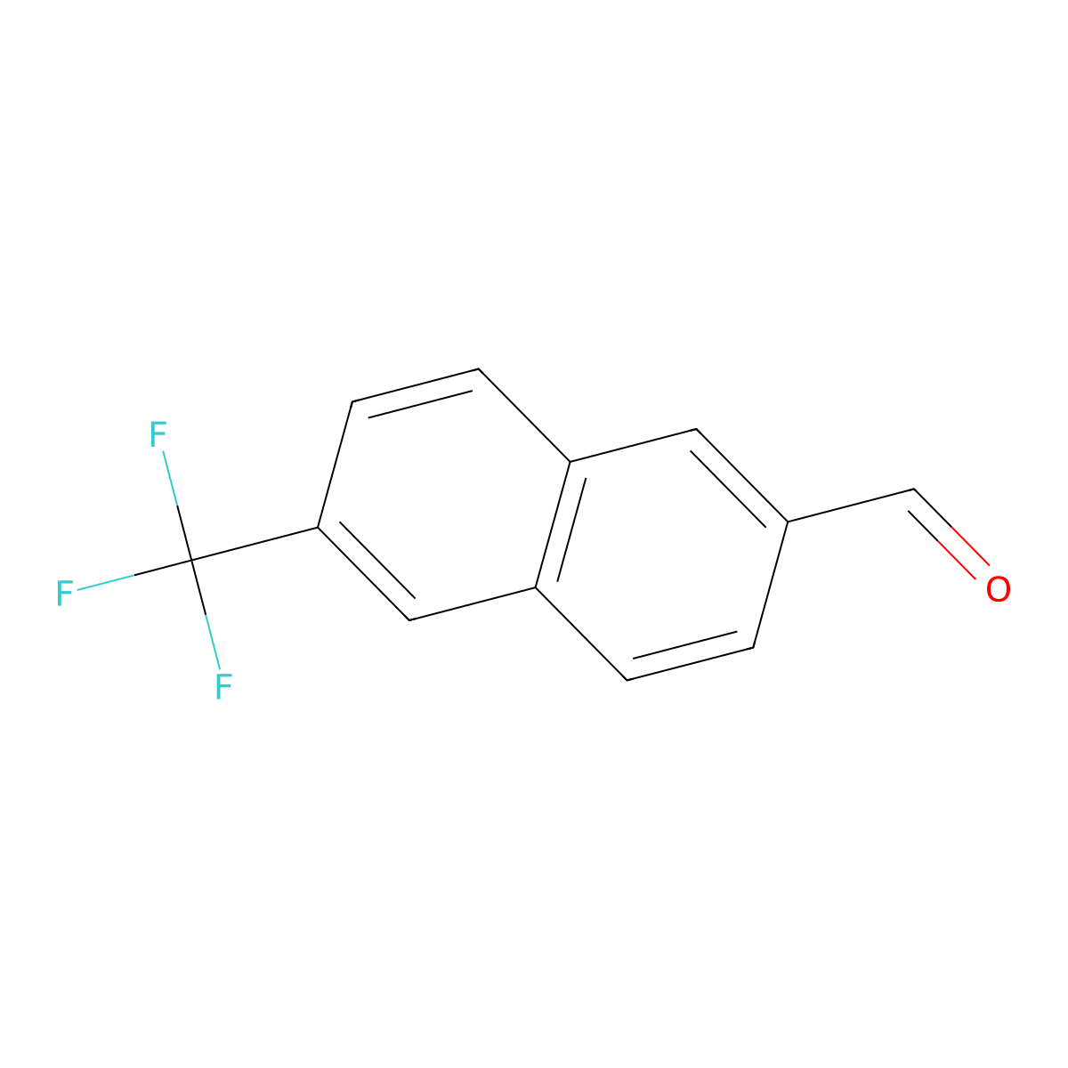 2-(Trifluoromethyl)naphthalene-6-carboxaldehyde molecular structure, CAS 1261597-18-5