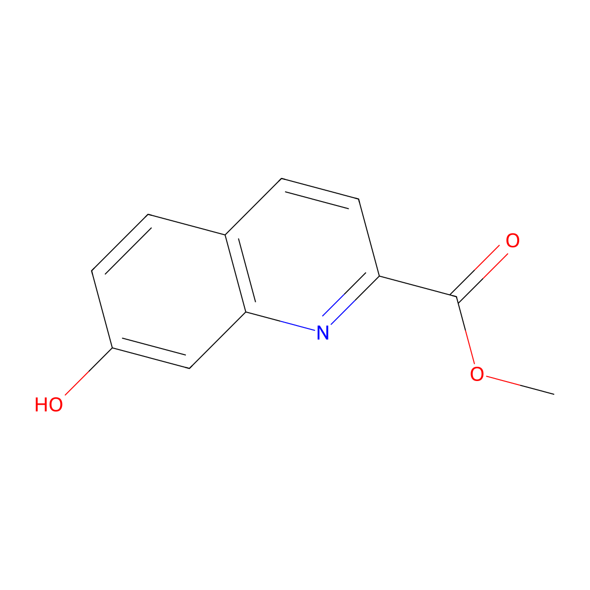 Methyl 7-hydroxyquinoline-2-carboxylate molecular structure, CAS 1261597-32-3