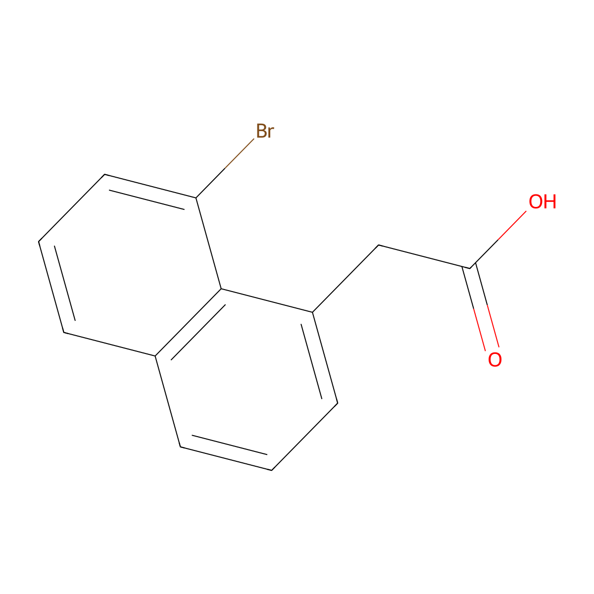 2-(8-Bromonaphthalen-1-yl)acetic acid molecular structure, CAS 1261597-76-5