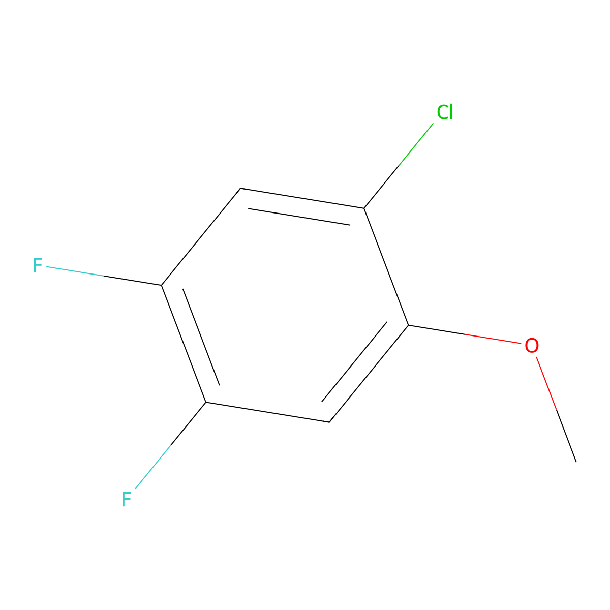 1-Chloro-4,5-difluoro-2-methoxybenzene molecular structure, CAS 1261598-22-4