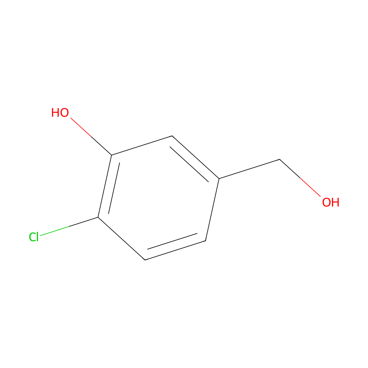 2-Chloro-5-(hydroxymethyl)phenol molecular structure, CAS 1261598-26-8