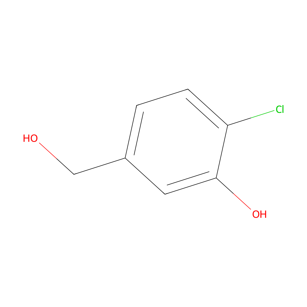 2-Chloro-5-(hydroxymethyl)phenol molecular structure, CAS 1261598-26-8