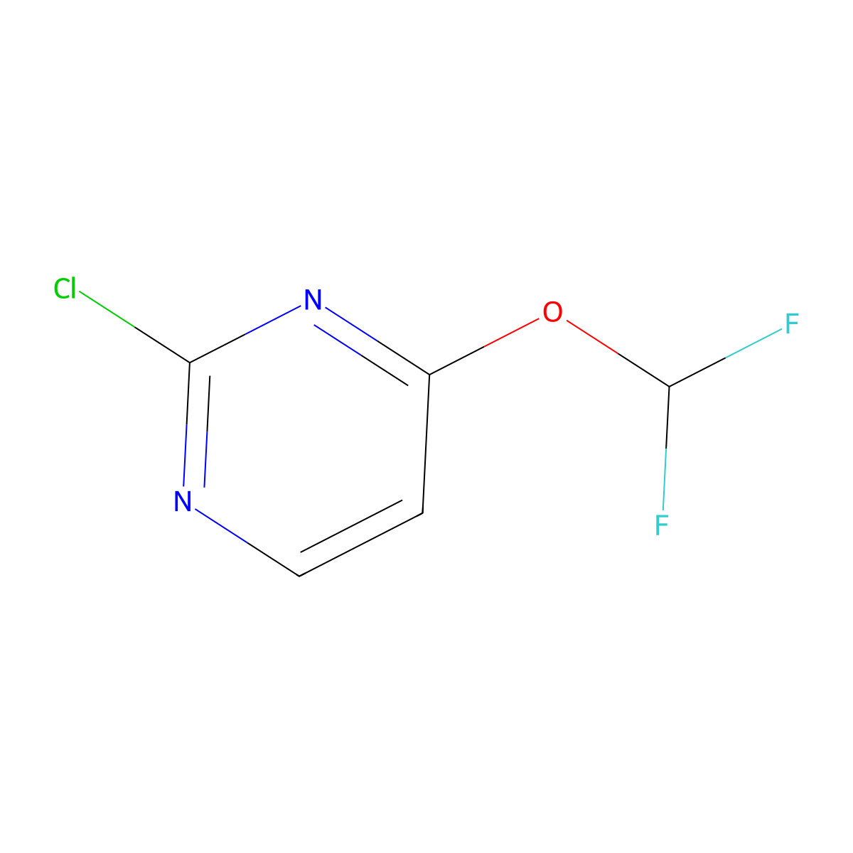 2-Chloro-4-(difluoromethoxy)pyrimidine molecular structure, CAS 1261598-55-3