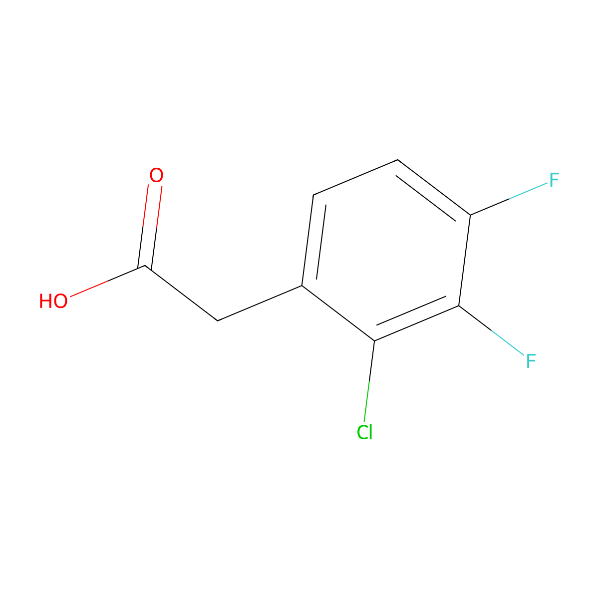 2-(2-Chloro-3,4-difluorophenyl)acetic acid molecular structure, CAS 1261598-59-7