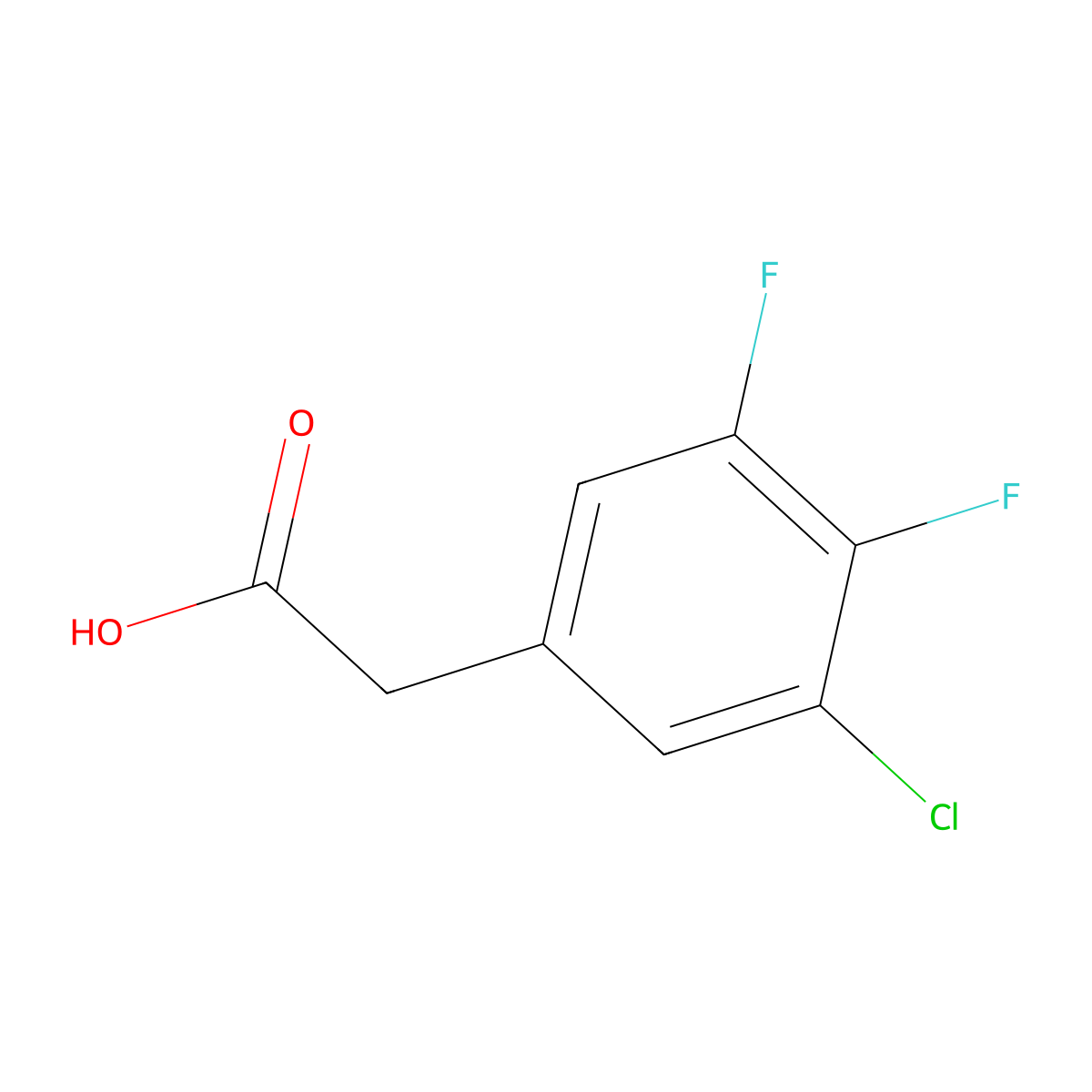 3-Chloro-4,5-difluorophenylacetic acid molecular structure, CAS 1261598-62-2