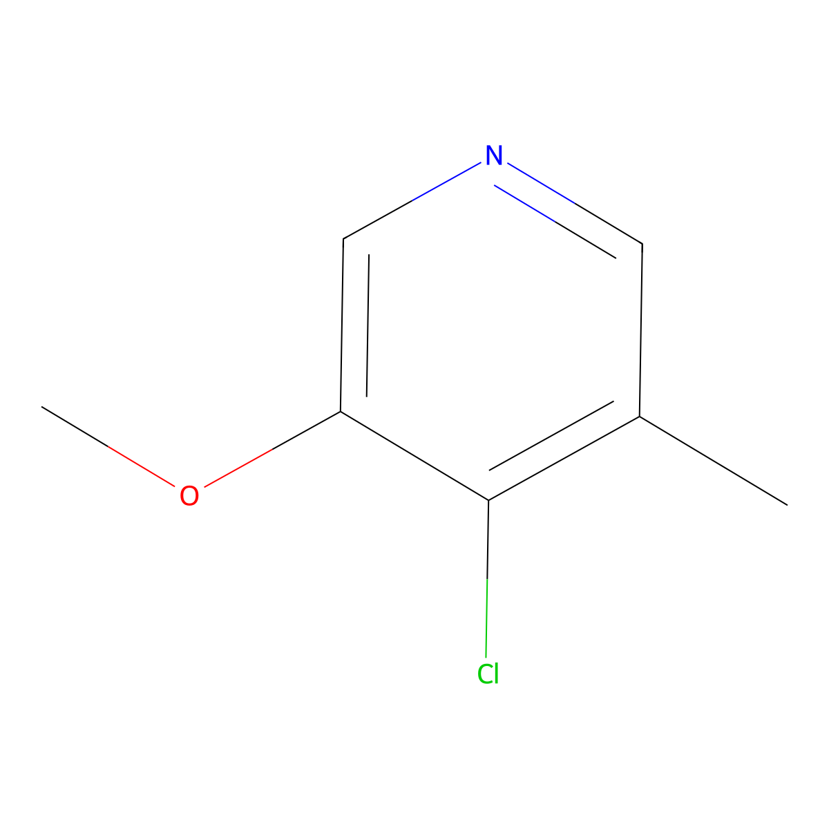 4-Chloro-3-methoxy-5-methylpyridine molecular structure, CAS 1261598-92-8