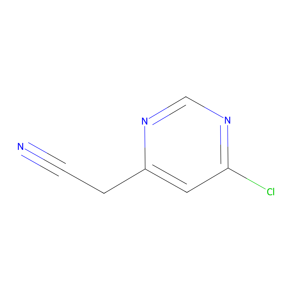 2-(6-Chloropyrimidin-4-yl)acetonitrile molecular structure, CAS 1261599-46-5