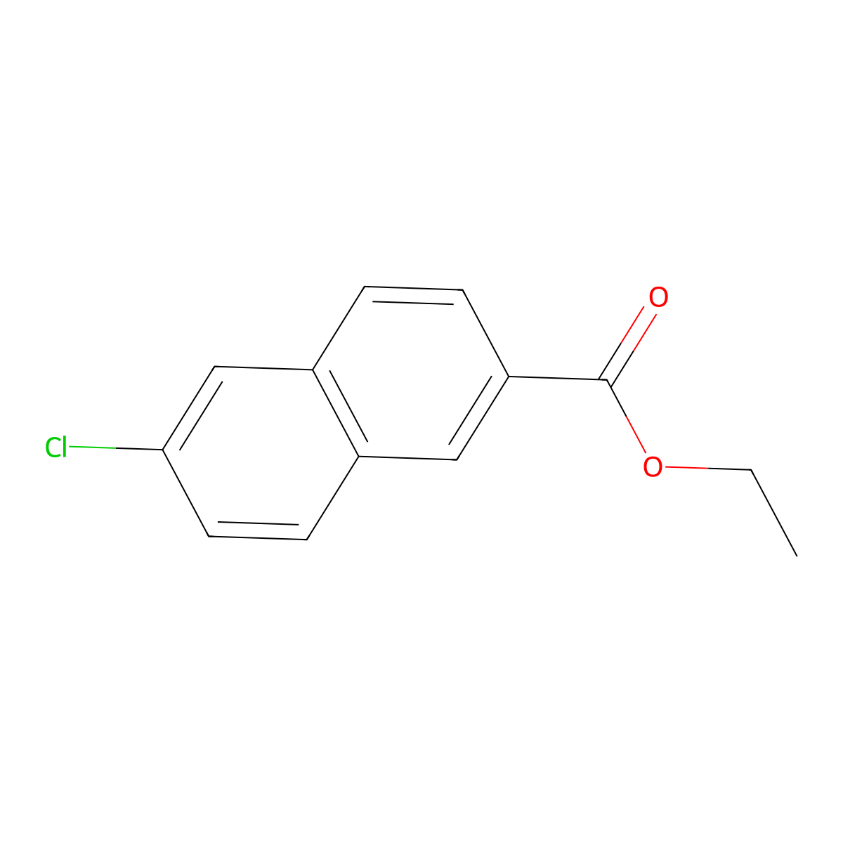 Ethyl 6-chloro-2-naphthoate molecular structure, CAS 1261600-68-3