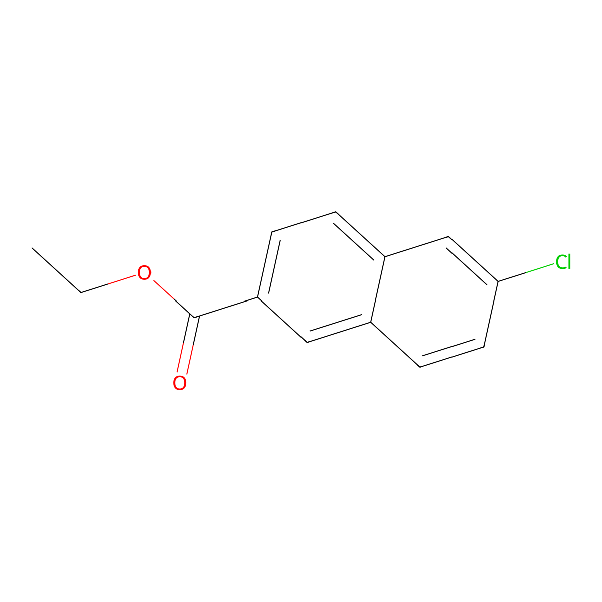 Ethyl 6-chloro-2-naphthoate molecular structure, CAS 1261600-68-3