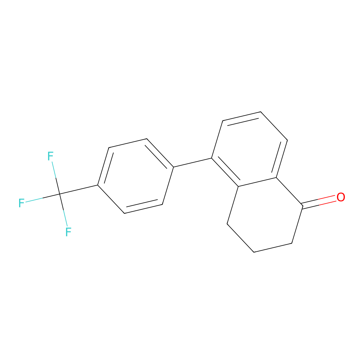 5-(4-(Trifluoromethyl)phenyl)-3,4-dihydronaphthalen-1(2H)-one molecular structure, CAS 1261601-47-1