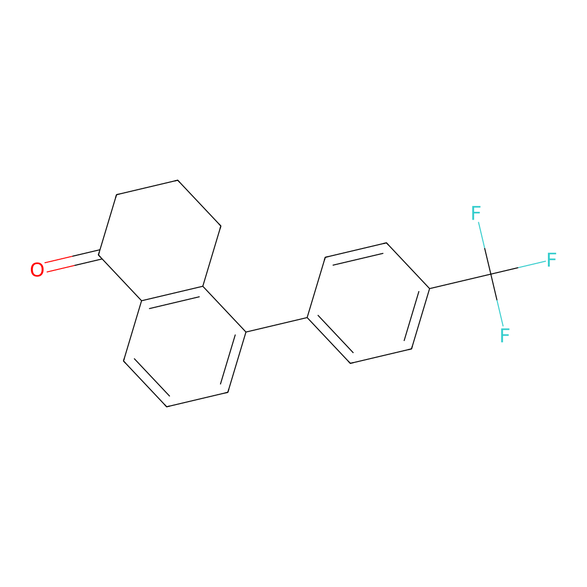 5-(4-(Trifluoromethyl)phenyl)-3,4-dihydronaphthalen-1(2H)-one molecular structure, CAS 1261601-47-1