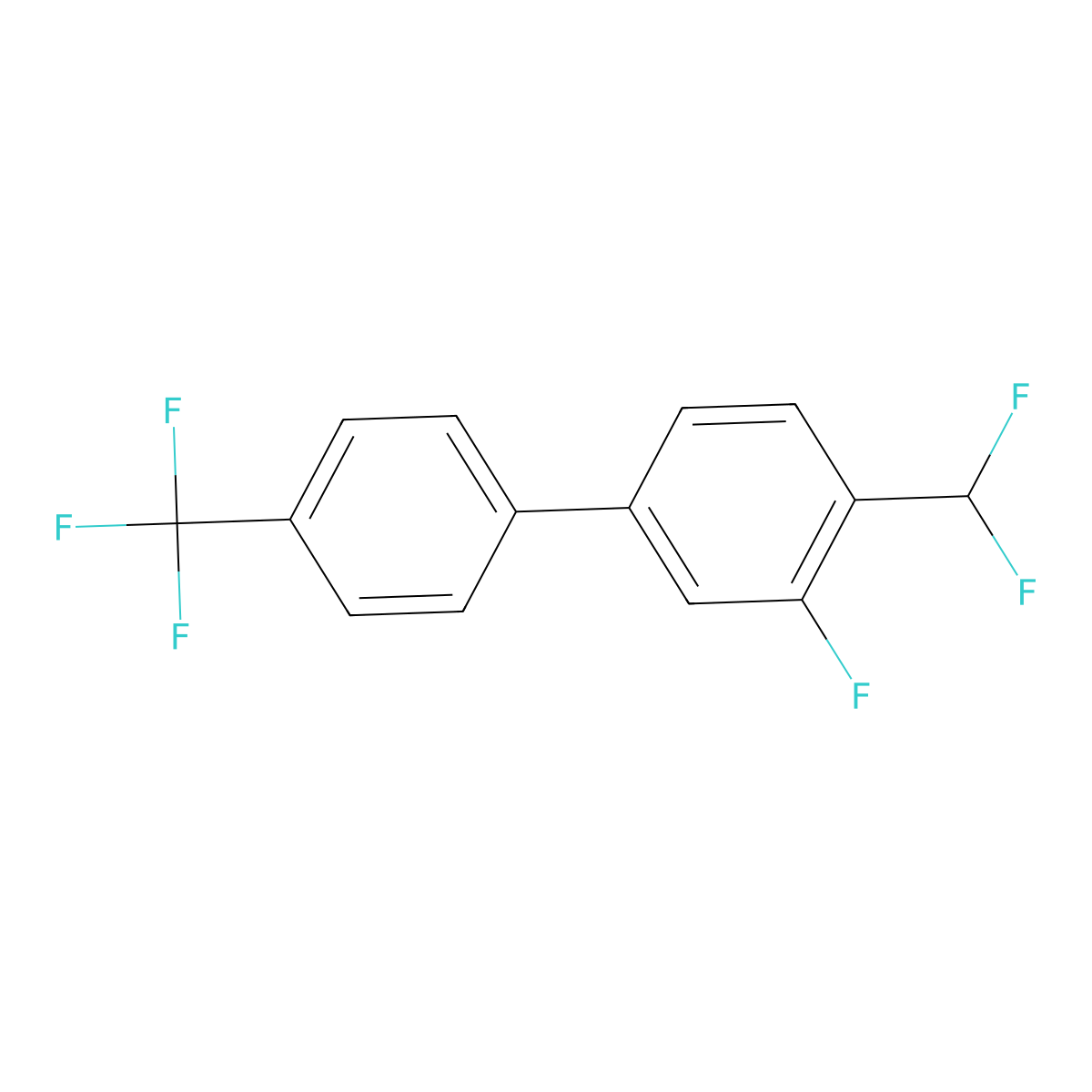 4-(Difluoromethyl)-3-fluoro-4'-(trifluoromethyl)-1,1'-biphenyl molecular structure, CAS 1261601-52-8