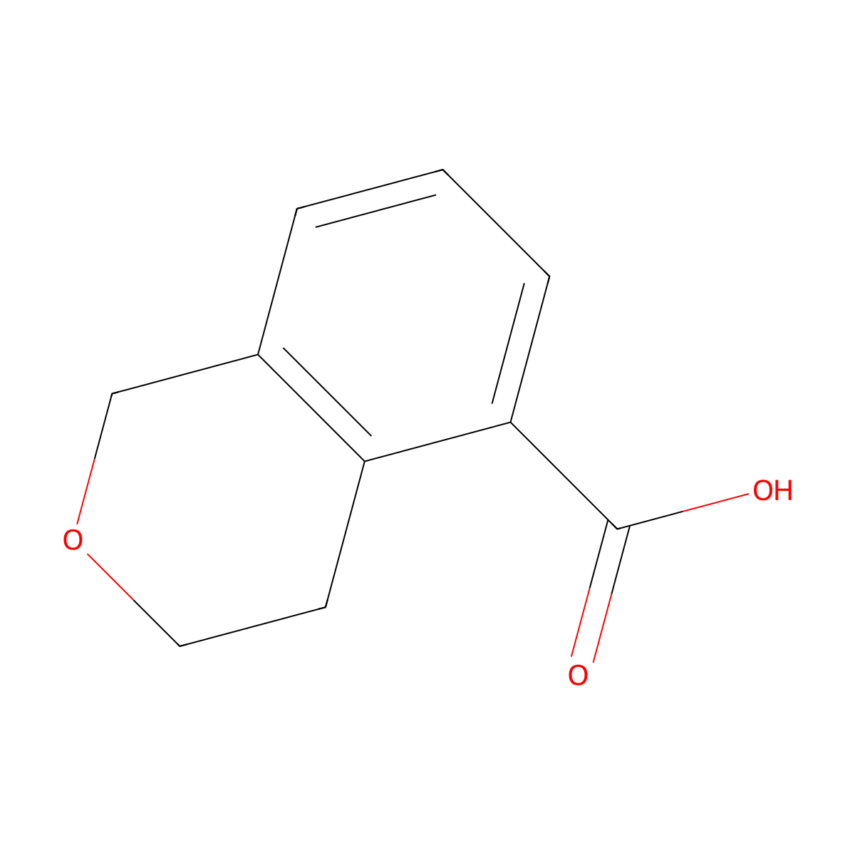 3,4-dihydro-1H-2-benzopyran-5-carboxylic acid molecular structure, CAS 1261601-88-0