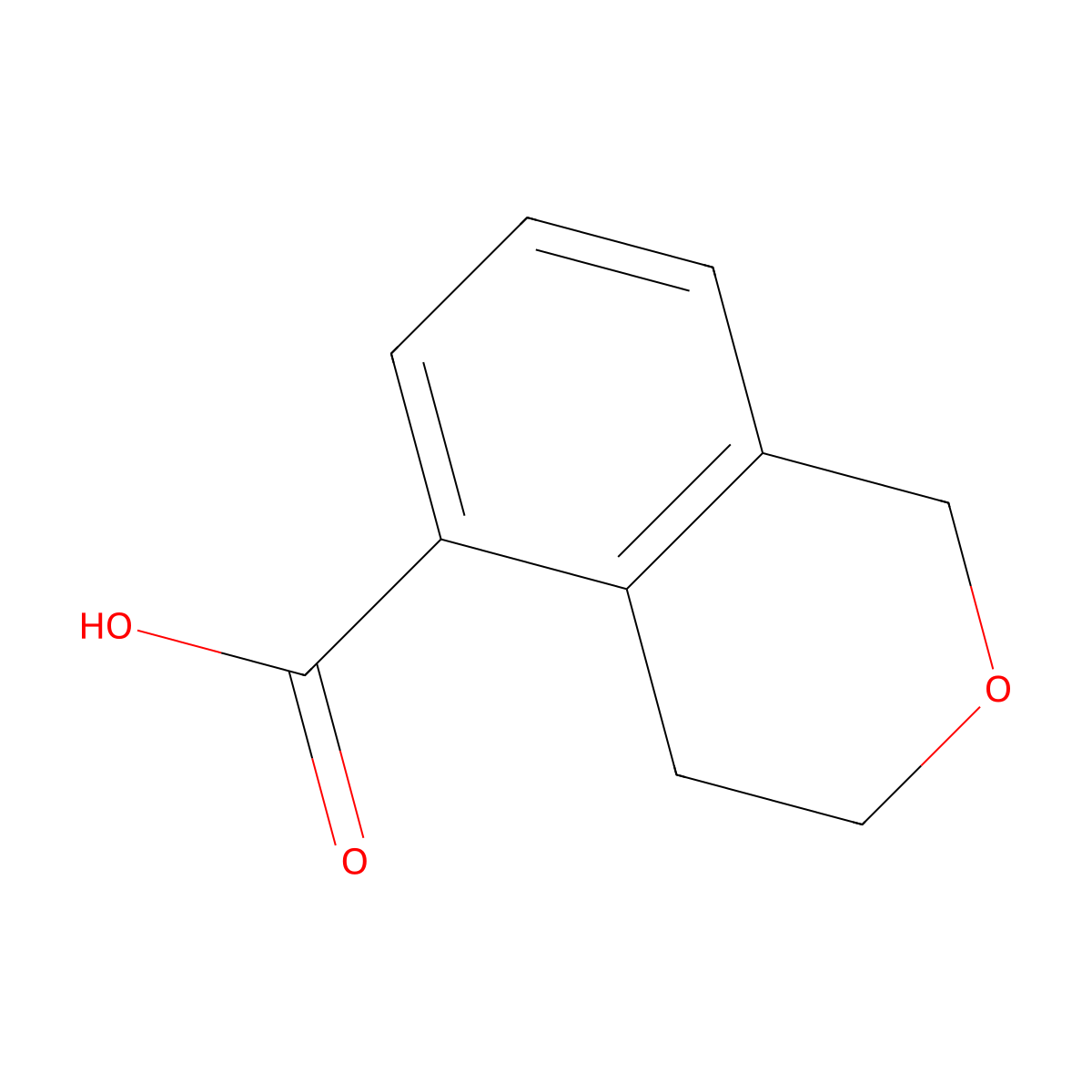 3,4-dihydro-1H-2-benzopyran-5-carboxylic acid molecular structure, CAS 1261601-88-0