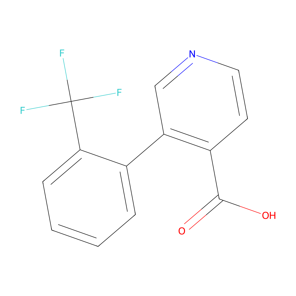 3-(2-(Trifluoromethyl)phenyl)isonicotinic acid molecular structure, CAS 1261602-03-2