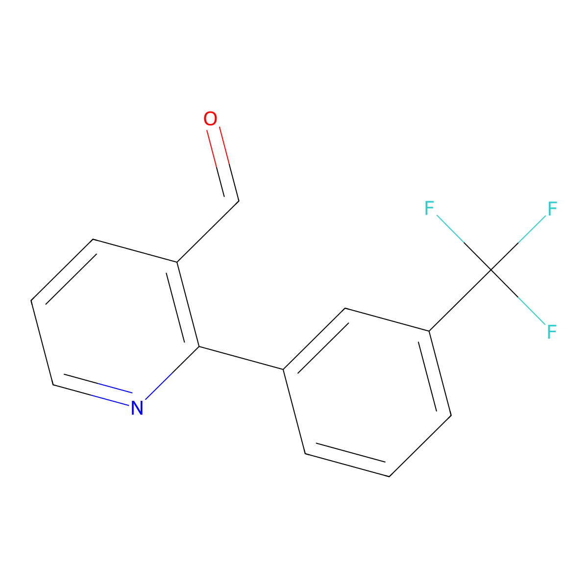 2-(3-(Trifluoromethyl)phenyl)nicotinaldehyde molecular structure, CAS 1261602-29-2