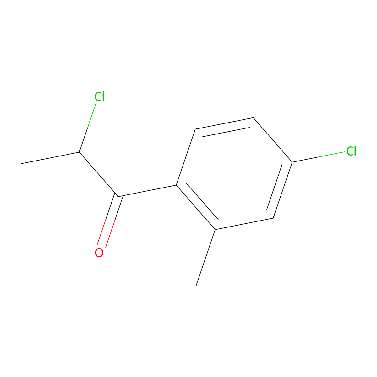 2-Chloro-1-(4-chloro-2-methylphenyl)-1-propanone molecular structure, CAS 1261602-57-6