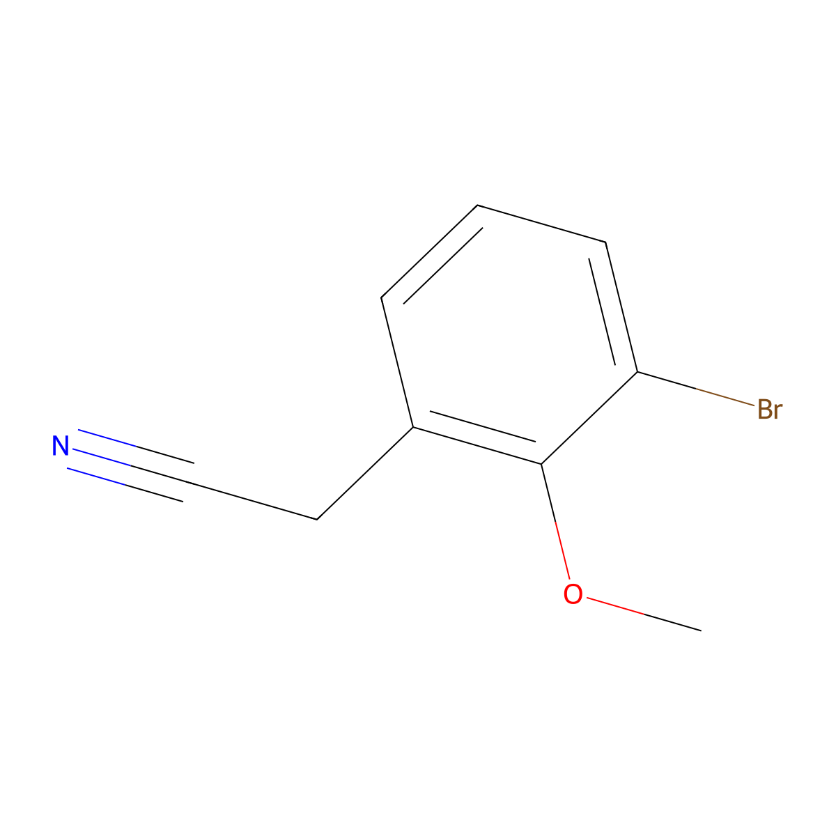 2-(3-Bromo-2-methoxyphenyl)acetonitrile molecular structure, CAS 1261602-72-5