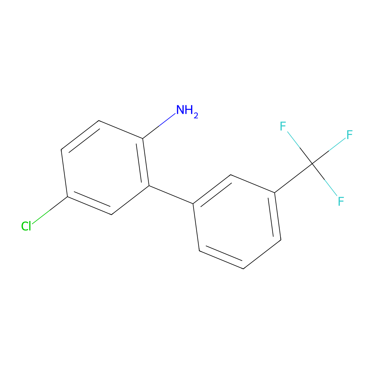 5-Chloro-3'-(trifluoromethyl)[1,1'-biphenyl]-2-amine molecular structure, CAS 1261602-79-2