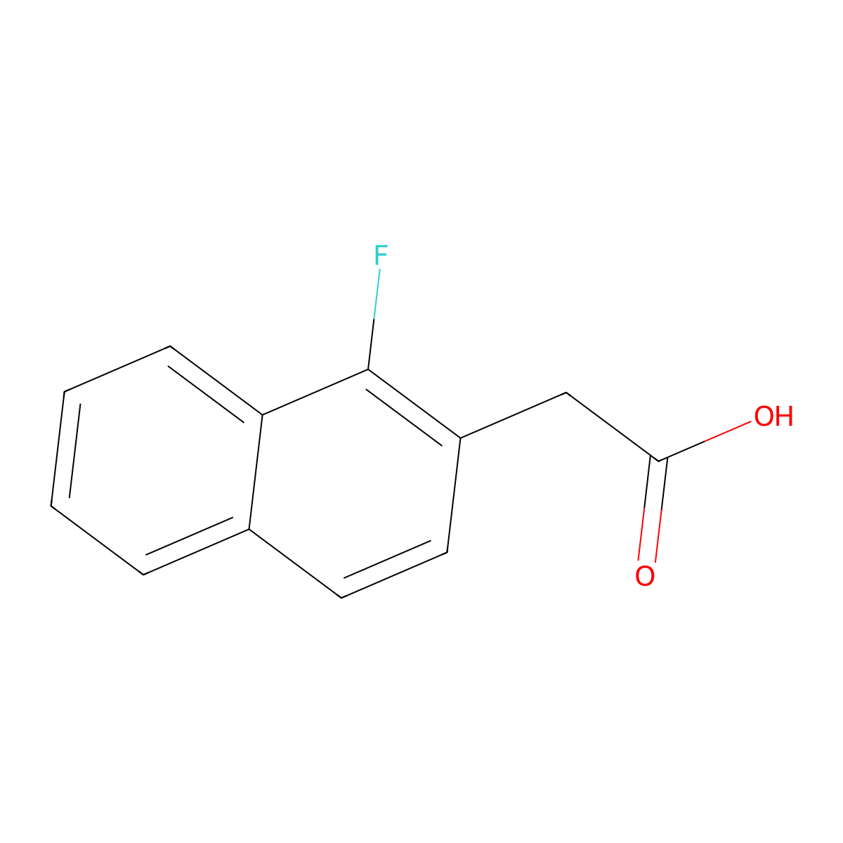 1-Fluoronaphthalene-2-acetic acid molecular structure, CAS 1261602-90-7