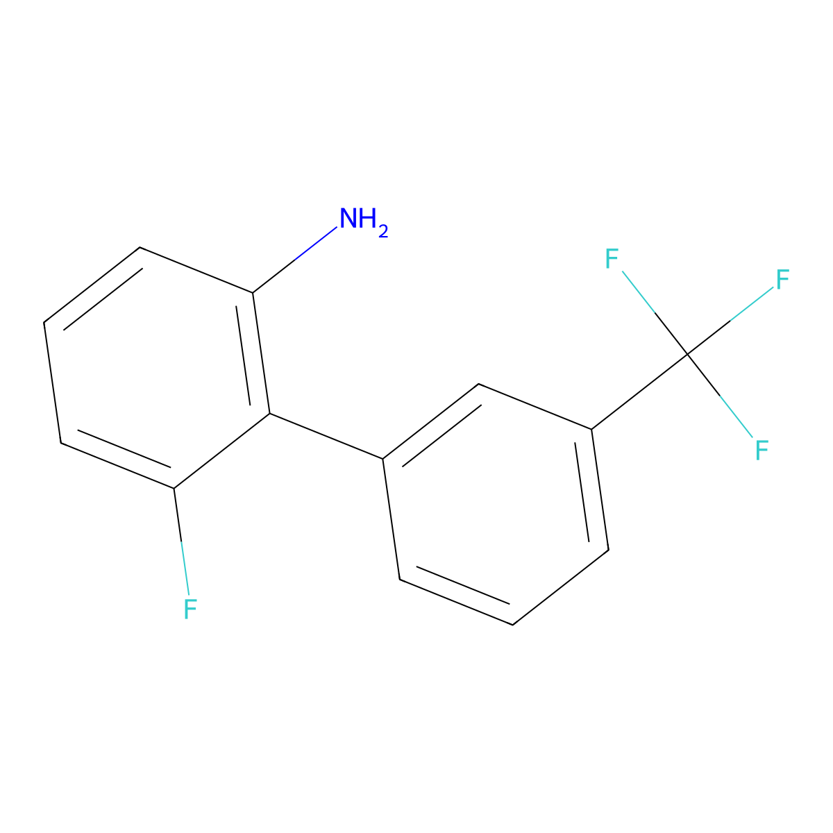 6-Fluoro-3'-(trifluoromethyl)-[1,1'-biphenyl]-2-amine molecular structure, CAS 1261602-95-2
