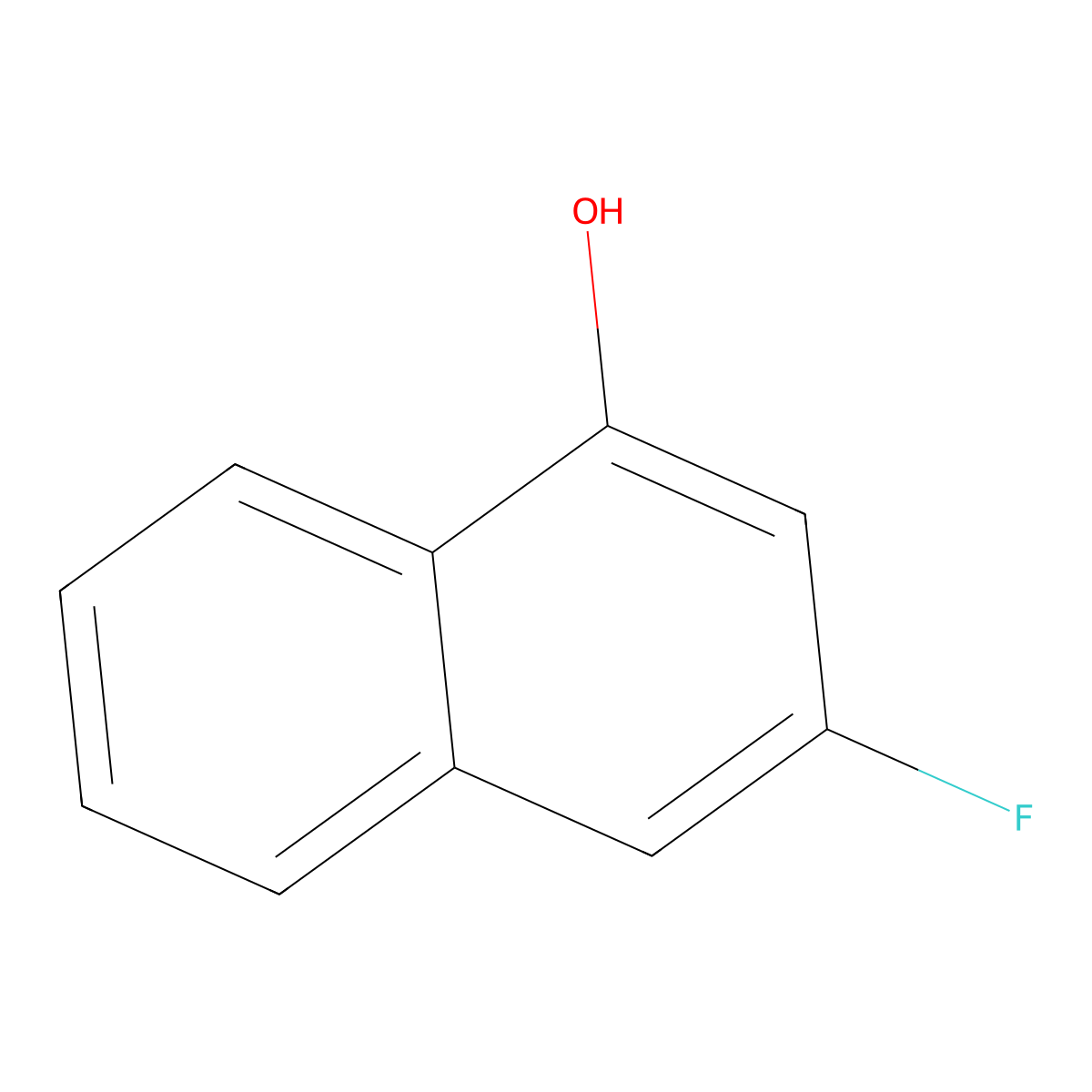 3-Fluoronaphthalen-1-ol molecular structure, CAS 1261603-08-0