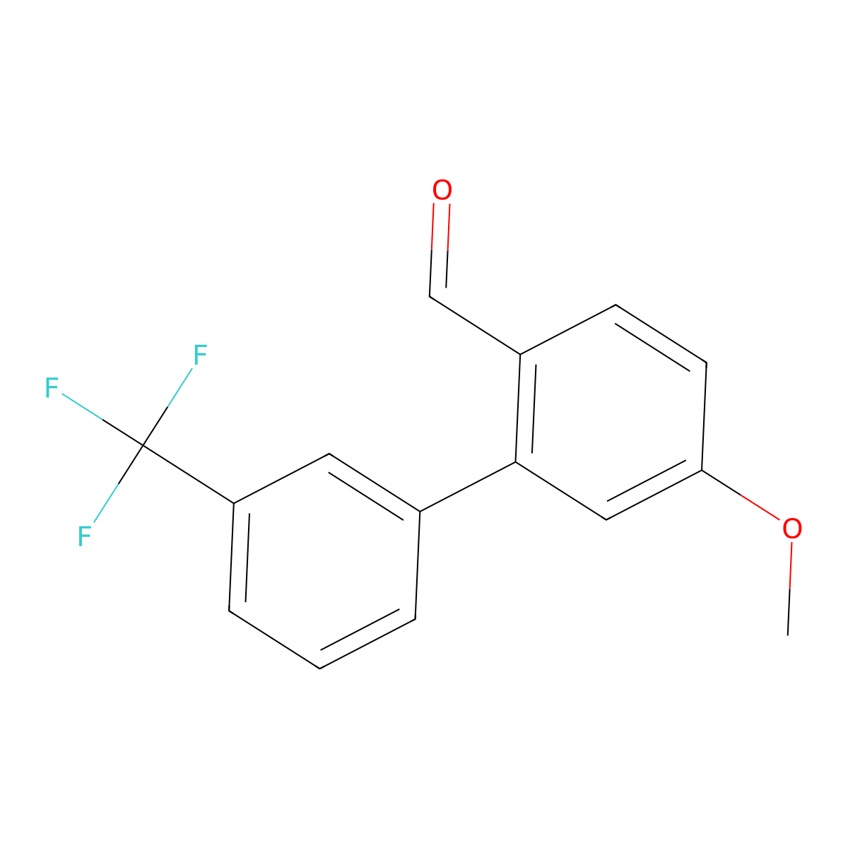 5-Methoxy-3'-(trifluoromethyl)biphenyl-2-carbaldehyde molecular structure, CAS 1261603-33-1