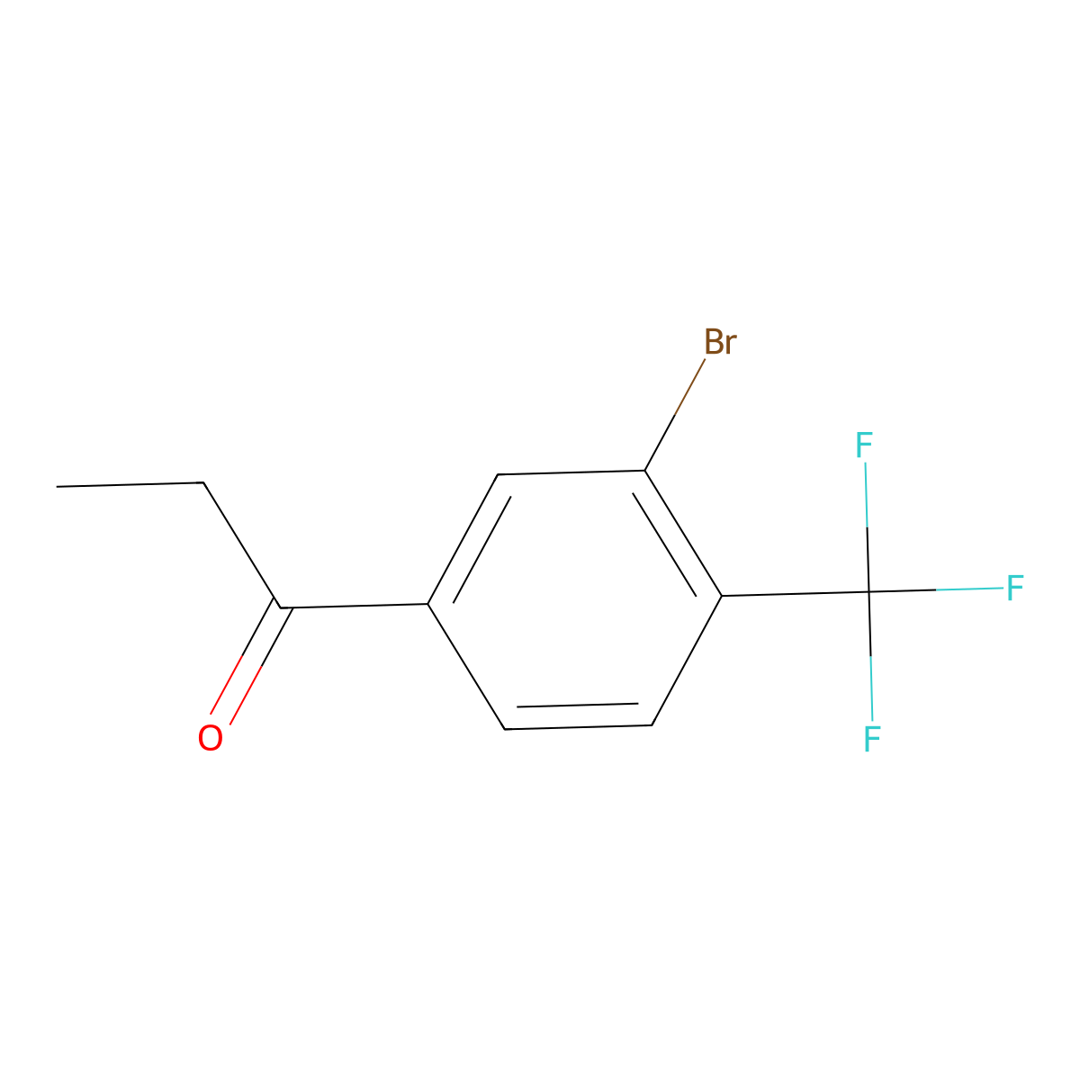 1-(3-Bromo-4-(trifluoromethyl)phenyl)propan-1-one molecular structure, CAS 1261603-51-3