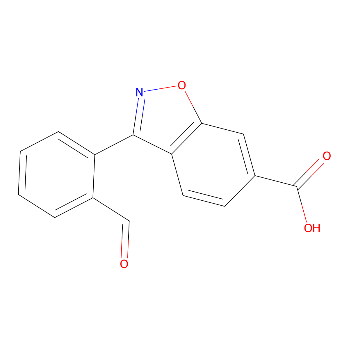 3-(2-Formylphenyl)benzo[d]isoxazole-6-carboxylic acid molecular structure, CAS 1261604-08-3