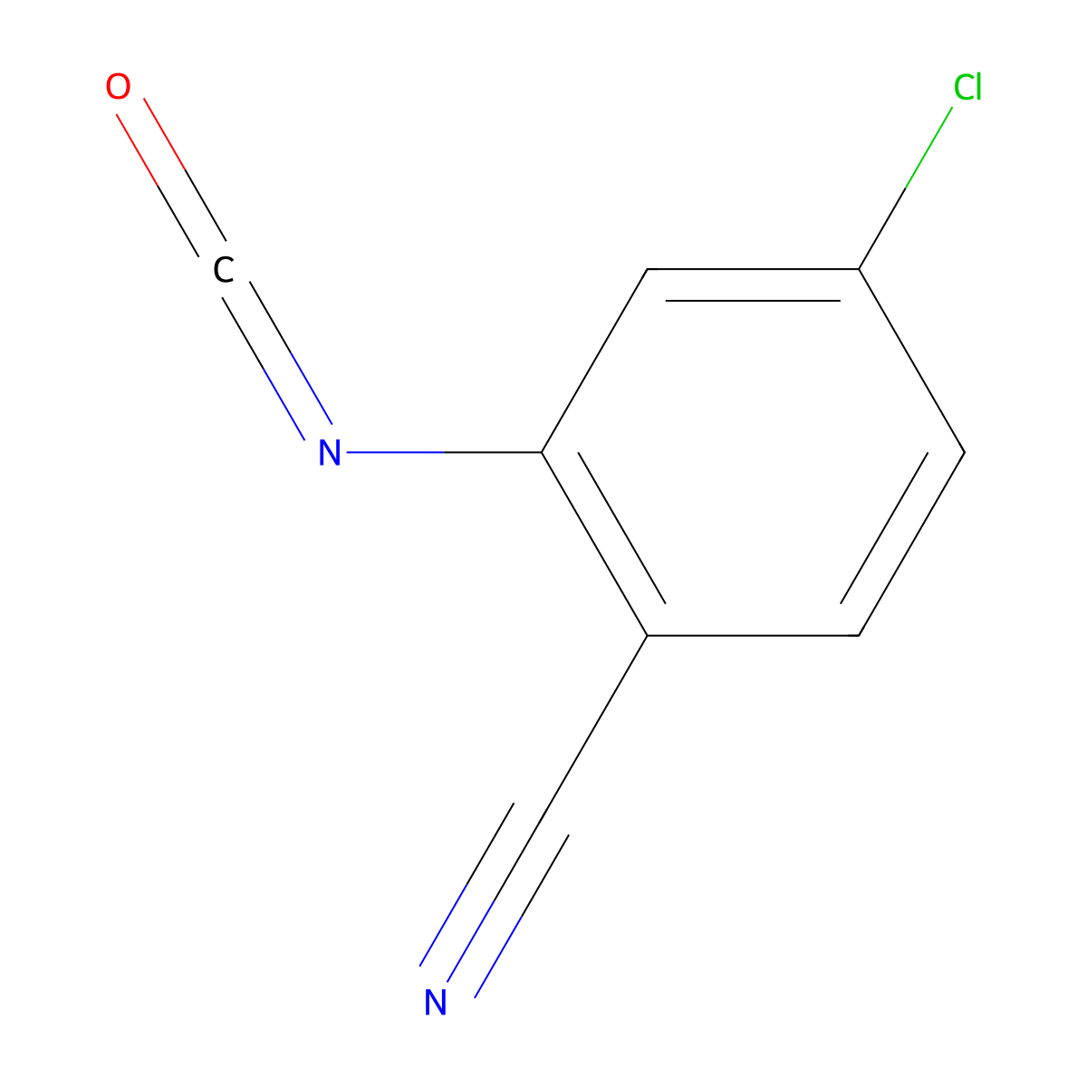4-Chloro-2-isocyanatobenzonitrile molecular structure, CAS 1261604-12-9