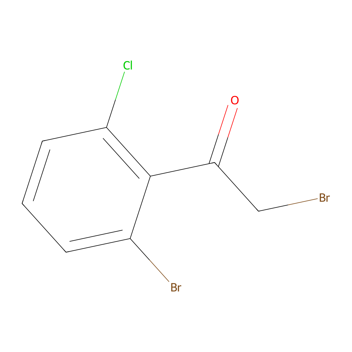 2-Bromo-6-chlorophenacyl bromide molecular structure, CAS 1261604-22-1