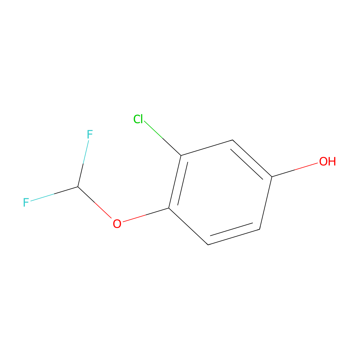 3-Chloro-4-(difluoromethoxy)phenol molecular structure, CAS 1261604-72-1