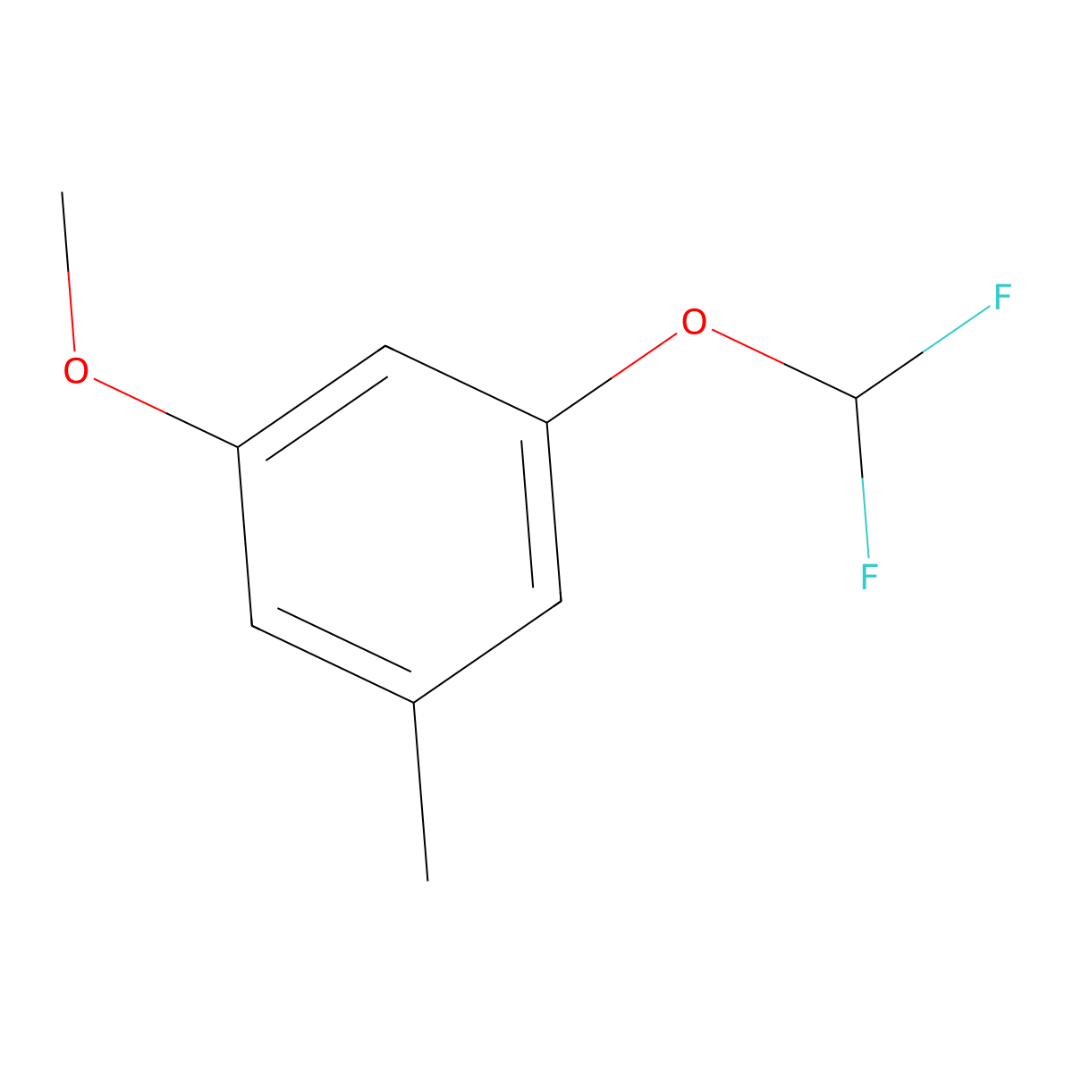 1-(Difluoromethoxy)-3-methoxy-5-methylbenzene molecular structure, CAS 1261605-06-4