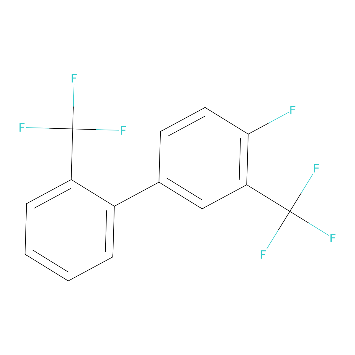 4'-Fluoro-2,3'-bis(trifluoromethyl)-1,1'-biphenyl molecular structure, CAS 1261605-71-3