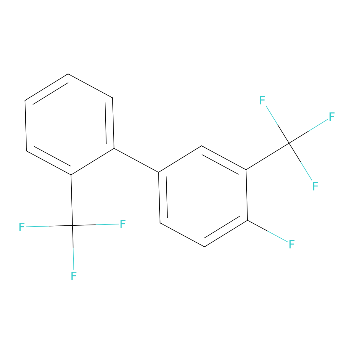 4'-Fluoro-2,3'-bis(trifluoromethyl)-1,1'-biphenyl molecular structure, CAS 1261605-71-3