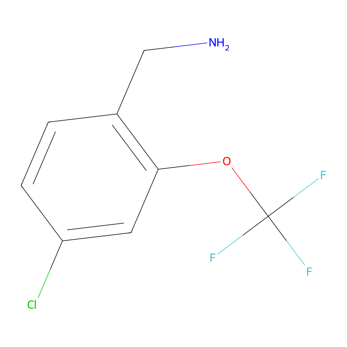 4-Chloro-2-(trifluoromethoxy)benzylamine molecular structure, CAS 1261605-72-4