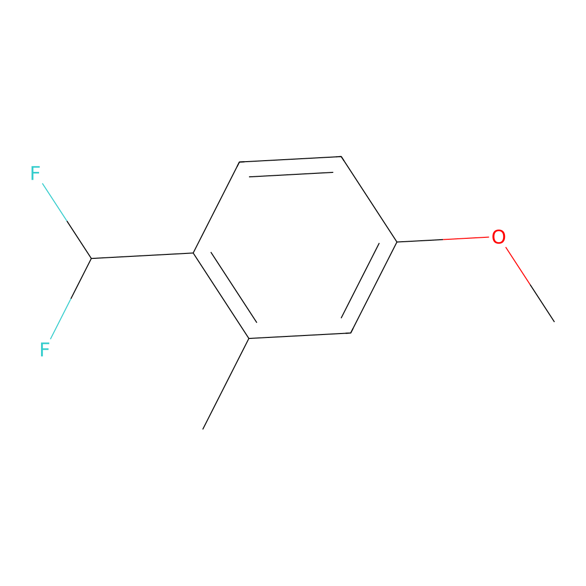 2-(Difluoromethyl)-5-methoxytoluene molecular structure, CAS 1261605-84-8