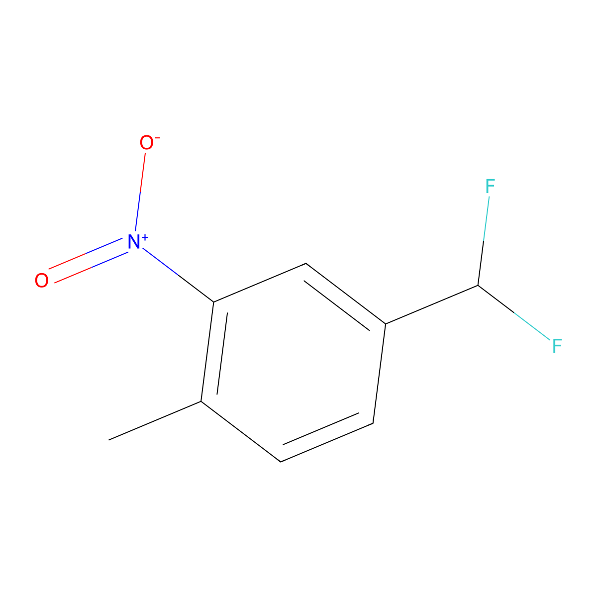 4-(Difluoromethyl)-1-methyl-2-nitrobenzene molecular structure, CAS 1261605-93-9