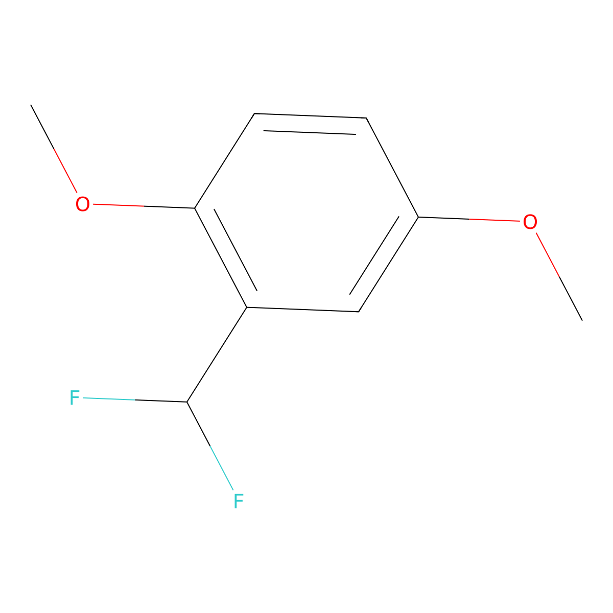 2-(Difluoromethyl)-1,4-dimethoxybenzene molecular structure, CAS 1261606-16-9