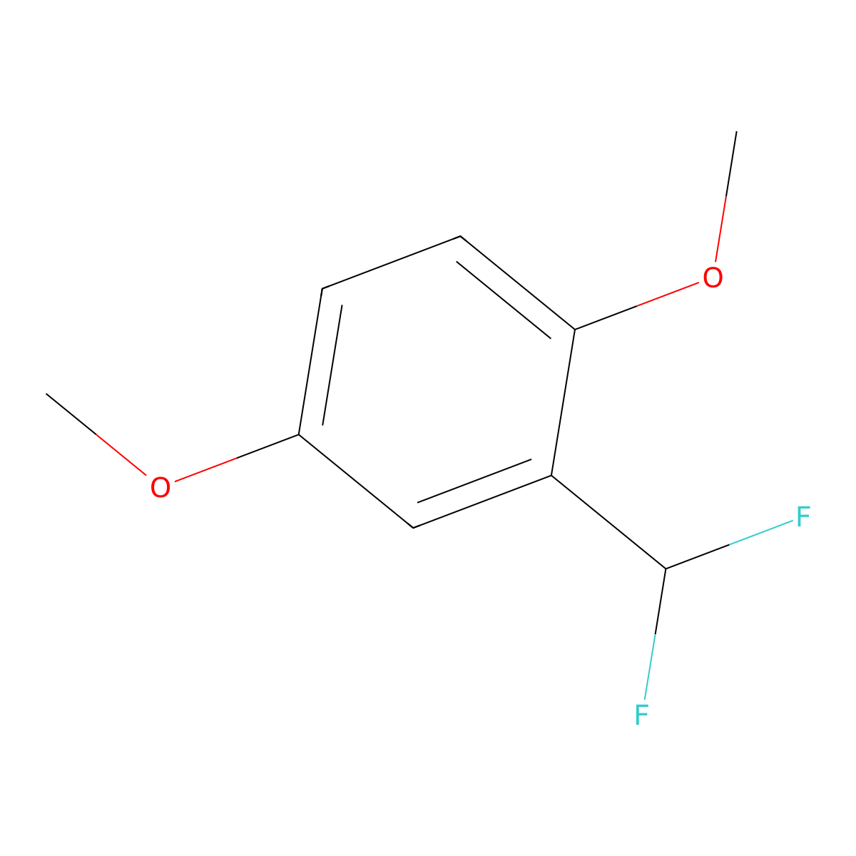 2-(Difluoromethyl)-1,4-dimethoxybenzene molecular structure, CAS 1261606-16-9